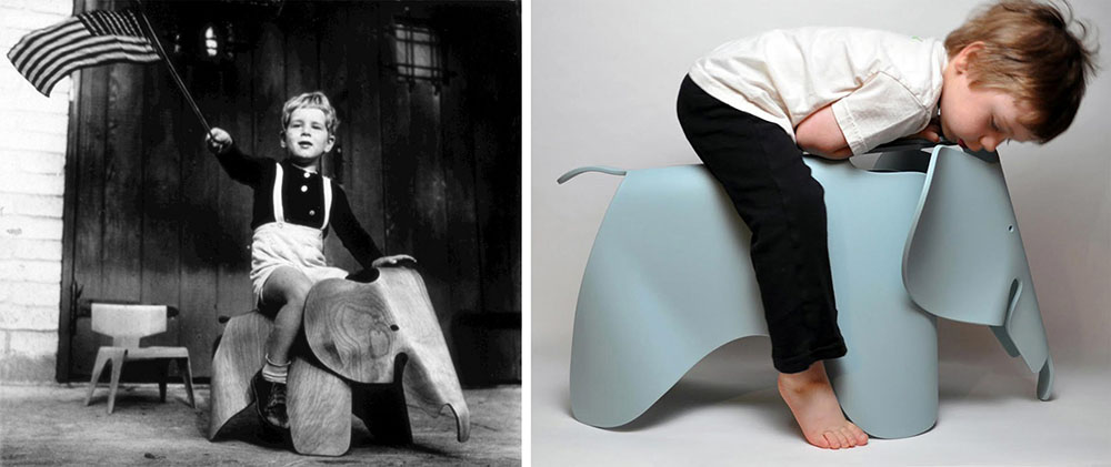 Igračka „Slonče“ (Elephant) sastavljena od dva složena otpreska, pokazala se kao tehnički najizazovniji komad, zbog čega je 1946. godine proizvedena u veoma malom broju primeraka. Nakon ograničenog izdanja 2007. godine, kompanija Vitra je serijsku proizvodnju otpočela tek 2017. godine.