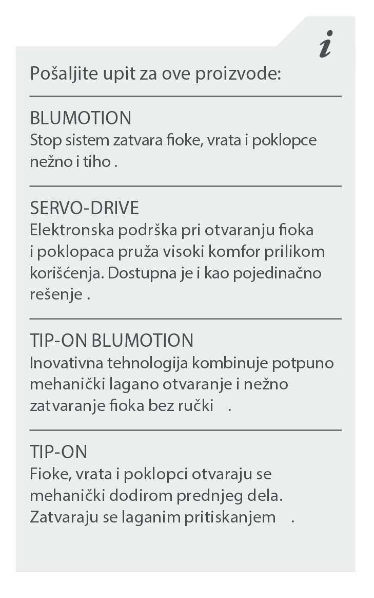 Name[taj bez ručki BLUM